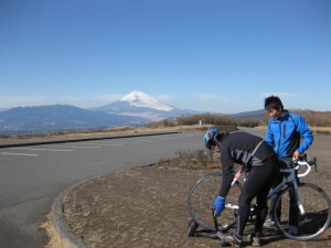 富士山を見ながらローラー台！！