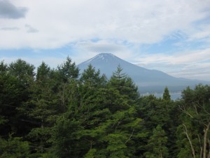 ペンションからは富士山がくっきりと！